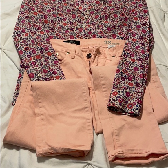 J. Crew blouse and ankle jeans - Picture 4 of 4